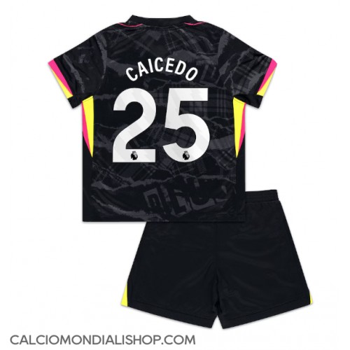 Maglie da calcio Chelsea Moises Caicedo #25 Terza Maglia Bambino 2024-25 Manica Corta (+ Pantaloni corti)